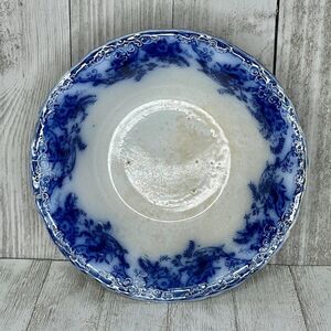 Antique W & E Corn Ayr England Flow Blue Vegetable Serving Bowl